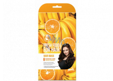 Farmskin Fresh Food For Hair Pomeranč a banán regenerační textilní maska na vlasy 3 kusy