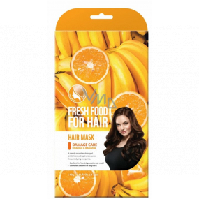 Farmskin Fresh Food For Hair Pomeranč a banán regenerační textilní maska na vlasy 3 kusy
