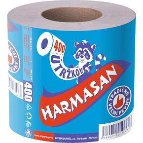 Harmasan 1vrstvý toaletní papír, role 400 útržků, 1 role Harmasan 1vrstvý toaletní papír, role 400 útržků, 1 role