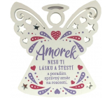 Albi Závěsná plaketka anděl Amorek 9 x 10 cm