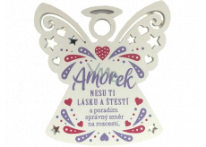 Albi Závěsná plaketka anděl Amorek 9 x 10 cm