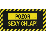 Albi Vtipná cedulka Pozor sexy chlap! 20 x 10 cm