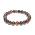 Sardonyx náramek elastický přírodní kámen, kulička 8 mm / 16 - 17 cm, kámen štěstí a životní síly