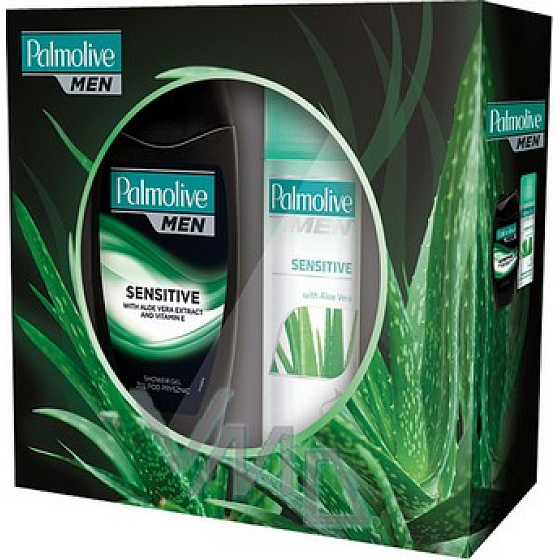 Palmolive Men Sensitive sprchový gel 250 ml + pěna na holení 200 ml, kosmetická sada