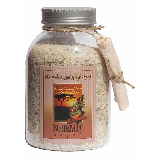 Bohemia Gifts Skořice a Akát s afrodiziakální vůní sůl do koupele 1,2 kg