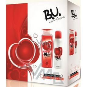 B.U. Heartbeat sprchový gel 250 ml + deodorant sprej 150 ml, pro ženy dárková sada