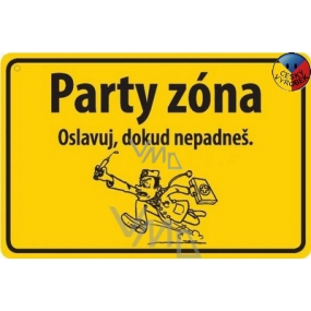 Nekupto Humorná cedulka Party zóna 15x10 cm 1 kus