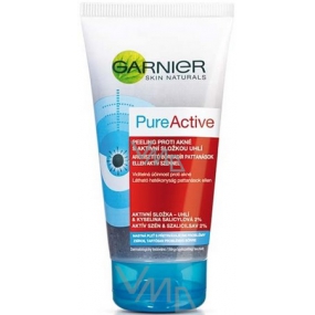 Garnier Skin Naturals Pure Active peeling proti akné s aktivní složkou uhlí 150 ml