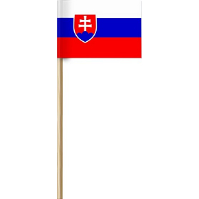 Arch Papírová vlajka Slovenské republiky na dřívku 42 cm 1 kus Arch Papírová vlajka Slovenské republiky na dřívku 42 cm 1 kus