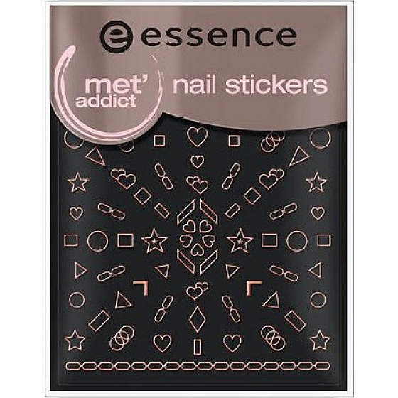 Essence Nail Art Stickers nálepky na nehty 15 Met Addict 1 aršík