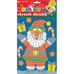 Mozaikový hrací set Vánoce Santa v botech 23 x 16 cm