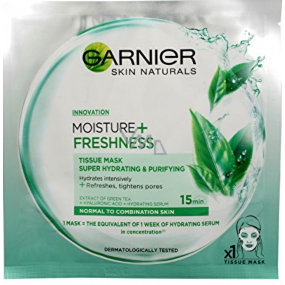 Garnier Moisture + Freshness superhydratační čisticí textilní pleťová maska 15 minutová 32 g