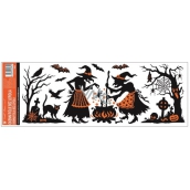 Okenní fólie bez lepidla s glitry Halloween 59 x 21 cm č. 2
