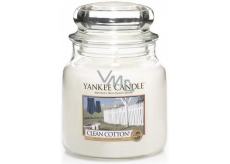 Yankee Candle Clean Cotton - Čistá bavlna vonná svíčka Classic střední sklo 411 g