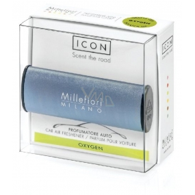 Millefiori Milano Icon Oxygen - Kyslík vůně do auta Metallo modrá matná voní až 2 měsíce 47 g