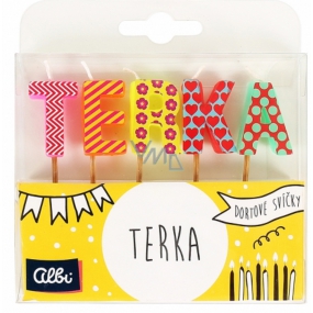 Albi Dortové svíčky jméno - Terka, 2,5 cm