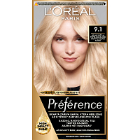 L'oreal Paris Préférence barva na vlasy, Oslo, velmi světlá popelavá blond 9.1