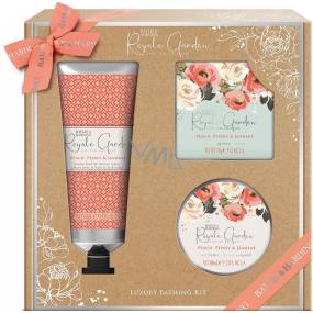 Baylis & Harding Královská zahrada sprchový krém 130 ml + toaletní mýdlo 150 g + tělové máslo 100 ml, kosmetická sada pro ženy