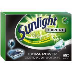 Sunlight All in 1 Expert Extra Power Regular tablety do myčky nádobí 20 kusů