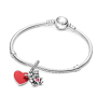 Charm Sterlingové stříbro 925 Disney, Zamilovaní Minnie & Mickey, přívěsek na náramek láska