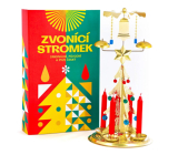 Andělské zvonění Zvonící stromek Vánoční zlatý 30 cm