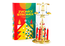 Andělské zvonění Zvonící stromek Vánoční zlatý 30 cm