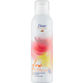 Dove Glow sprchová pěna s vůní červeného pomeranče a rebarbory 200 ml