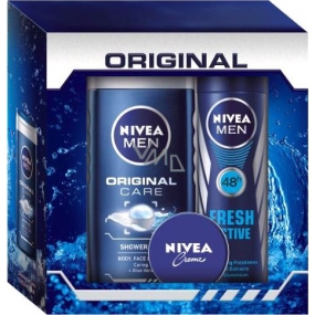 Nivea Men Care Men deodorant sprej 150 ml + sprchový gel Original Care 250 ml + krém 30 ml kosmetická sada