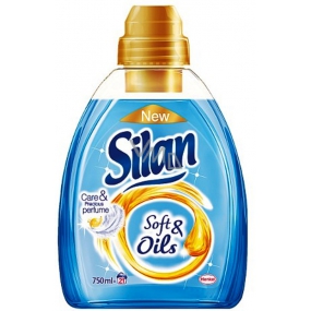 Silan Soft & Oils Care & Precious Perfume Oils Blue avivážní prostředek koncentrát 21 dávek 750 ml