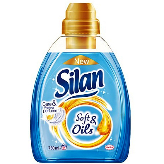 Silan Soft & Oils Care & Precious Perfume Oils Blue avivážní prostředek koncentrát 21 dávek 750 ml