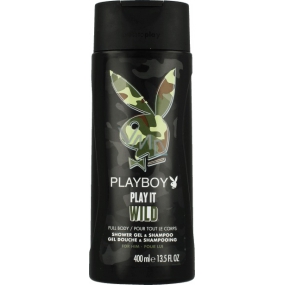 Playboy Play It Wild for Him 2v1 sprchový gel a šampon pro muže 400 ml