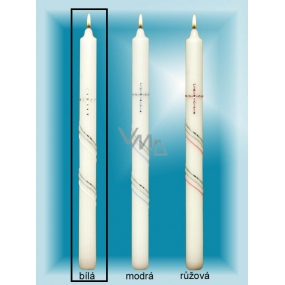 Lima Kostelní křestní - Sv.Přijímání svíčka se zirkony bílá 25 x 360 mm 1 kus