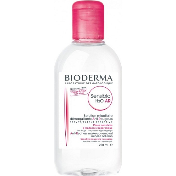 Bioderma Sensibio H2O AR micelární voda proti začervenání pleti 250 ml