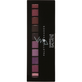 Gabriella Salvete Palette 10 Shades paleta očních stínů se zrcátkem a aplikátorem 05 Violet 12 g