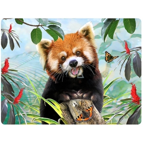Prime3D pohlednice - Panda Červená 16 x 12 cm