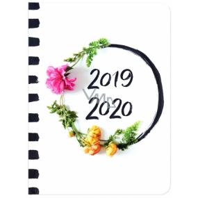 Albi Diář týdenní 18 měsíční 2019 - 2020 Květiny 2,5 cm x 17 cm x 1,3 cm
