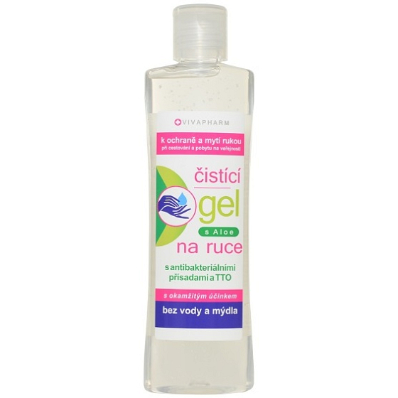 Vivapharm Antibakteriální čisticí gel na ruce s Aloe Vera s okamžitým dezinfekčním účinkem 200 ml