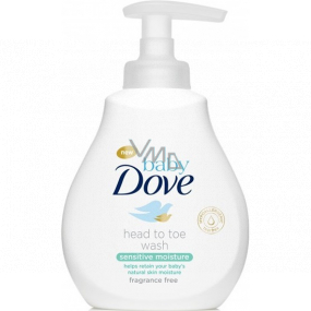 Dove Baby Sensitive Moisture mycí gel na tělo a vlasy pro děti 200 ml
