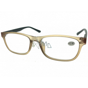 Berkeley Čtecí dioptrické brýle +2,5 plast světle hnědé, černé postranice 1 kus MC2184