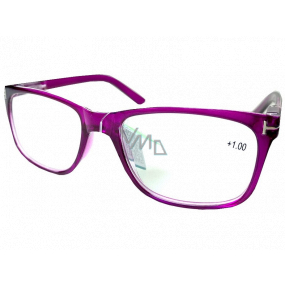 Berkeley Čtecí dioptrické brýle +1 plast fialové 1 kus MC2194