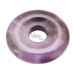 Ametyst Donut přírodní kámen 30 mm, kámen králů a biskupů