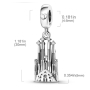 Charm Sterlingové stříbro 925 Barcelona La Sagrada Familia, přívěsek na náramek cestování