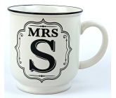 Albi Plecháček keramický s nápisem Mrs S 320 ml
