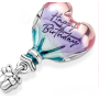 Charm Sterlingové stříbro 925 Horkovzdušný balon s nápisem Happy Birthday, přívěsek na náramek narozeniny