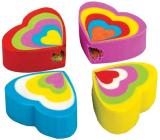Ditipo Heart guma ve tvaru srdíčka 3,5 x 3 cm různé barvy