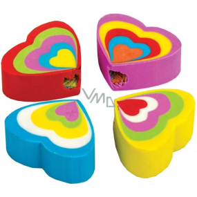 Ditipo Heart guma ve tvaru srdíčka 3,5 x 3 cm různé barvy