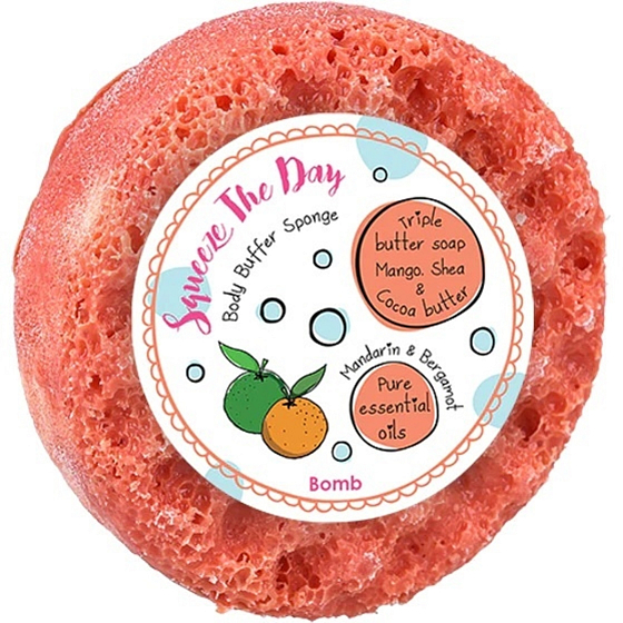Bomb Cosmetics Squeeze the Day přírodní sprchová masážní houba s vůní 200 g