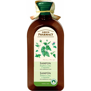 Green Pharmacy šampon pro normální vlasy s kopřivou a lopuchem 350 ml