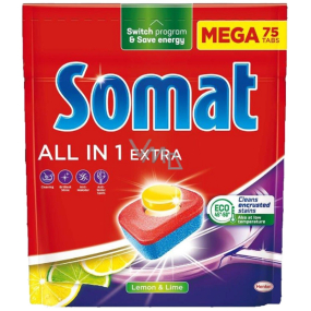 Somat All in 1 Extra Lemon & Lime tablety do myčky 75 kusů