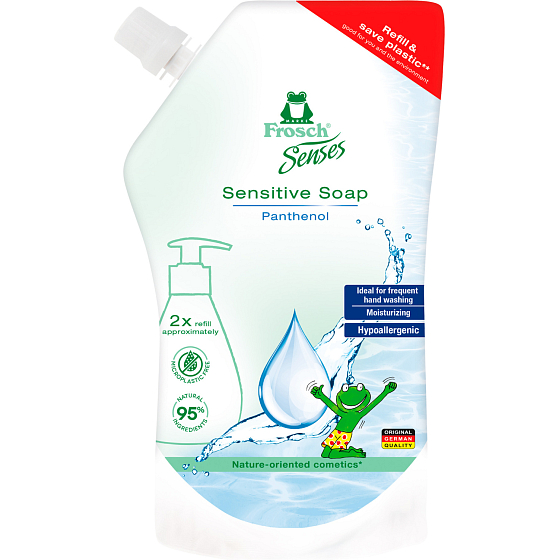 Frosch Sensitive tekuté mýdlo pro děti náhradní náplň, 500 ml